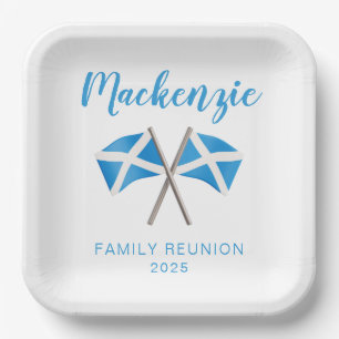 Scotland Flags Family Reunion  Paper Plate