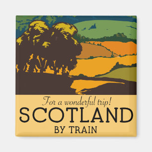 Scotland "For a Wonderful trip!" Canvas Print Magnet
