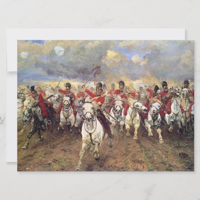 Scotland For Ever (Cavalry Officers) (Military) Card (Front)