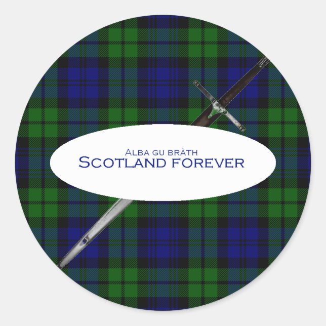 Scotland Forever Alba gu bràth Classic Round Sticker (Front)