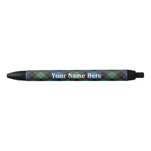Scotland Forever Clan Guthrie Tartan Black Ink Pen