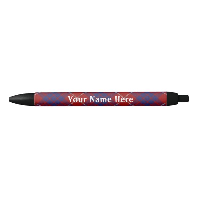 Scotland Forever Clan Hamilton Tartan Black Ink Pen (Front)