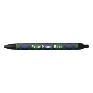 Scotland Forever Clan MacCallum Tartan Black Ink Pen
