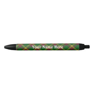Scotland Forever Clan MacMillan Tartan Black Ink Pen