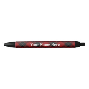 Scotland Forever Clan Ramsay Ramsey Red Tartan Black Ink Pen