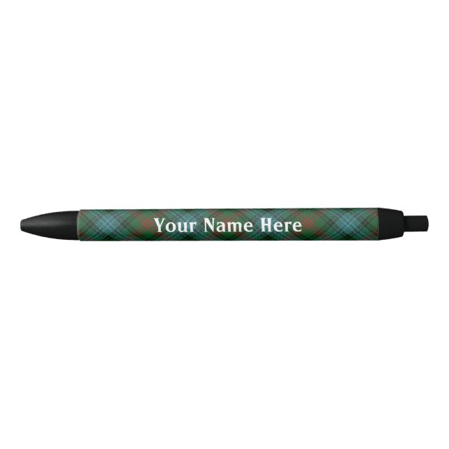 Scotland Forever Clan Ross Hunting Tartan Black Ink Pen (Front)