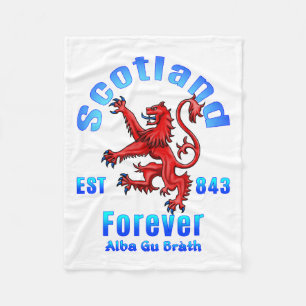 Scotland Forever Est 843 Alba Gu Brath Fleece Blanket
