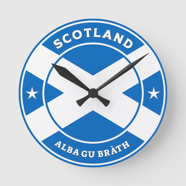 Scotland Forever Round Clock (Front)