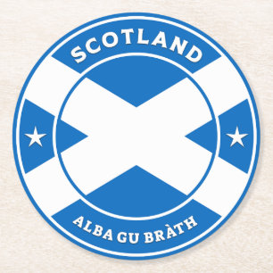 Scotland Forever Round Paper Coaster