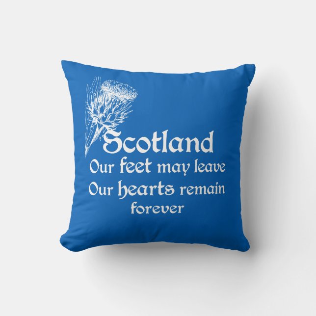 Scotland Forever Thistle Design Throw Pillow (Front)