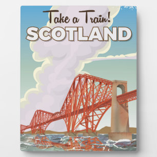 Scotland Fourth Bridge Travel poster. Plaque
