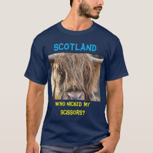 Scotland Funny Long Hair Cow T-Shirt