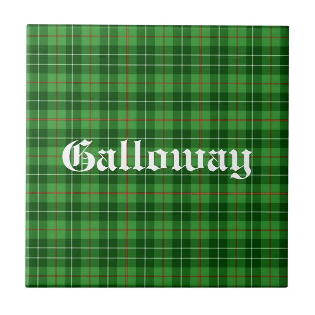 Scotland Galloway District Tartan Personalised Ceramic Tile (Front)