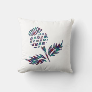 Scotland Gifts Scottish Thistle Tartan Plaid Gift Cushion
