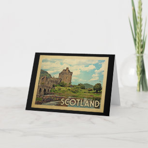 Scotland Greeting Card Castle Vintage Travel