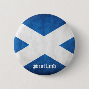 Scotland Grunge Flag 6 Cm Round Badge