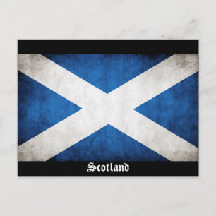 Scotland Grunge Flag Postcard