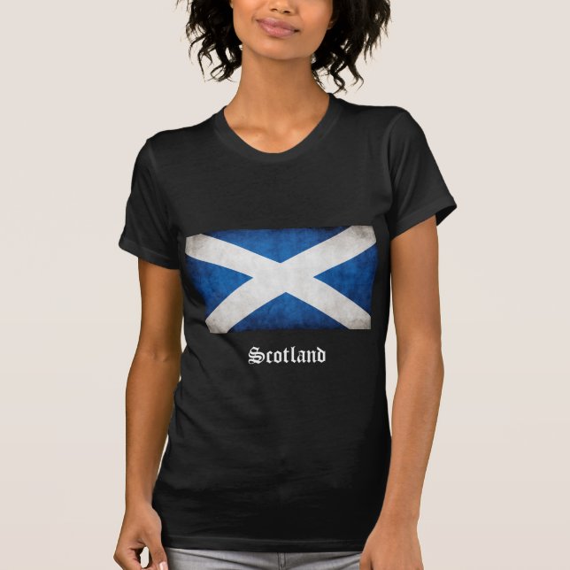 Scotland Grunge Flag T-Shirt (Front)