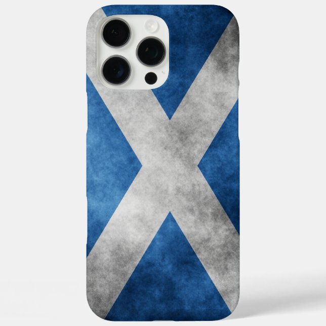 Scotland Grunge- Saint Andrew's Cross Case-Mate iPhone Case (Back)