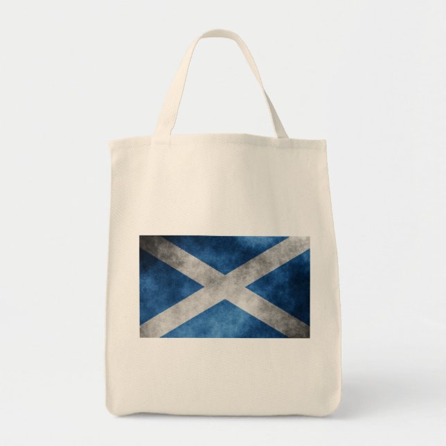 Scotland Grunge- Saint Andrew's Cross Tote Bag (Front)