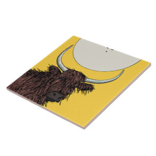 Scotland Highland Cow Ceramic Tile