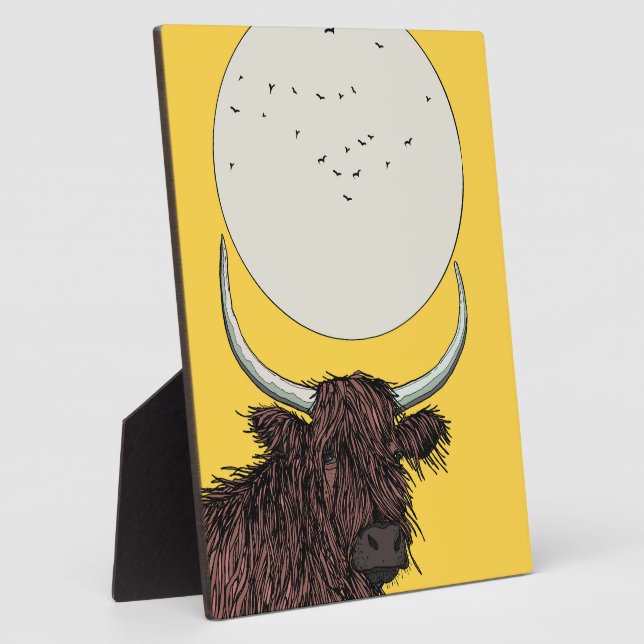 Scotland Highland Cow Plaque (Side)