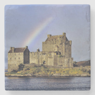Scotland, Highland, Wester Ross, Eilean Donan Stone Coaster