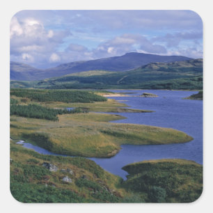 Scotland, Highland, Wester Ross, Loch Garry. An Square Sticker