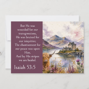Scotland Highlands Aesthetic, Isaiah 53:5 Bible Invitation
