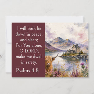 Scotland Highlands Aesthetic, Psalm 4:8 Bible Invitation