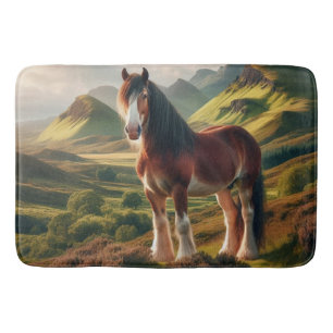 Scotland highlands Clydesdale horse Bath Mat