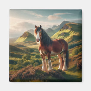Scotland highlands Clydesdale horse Magnet