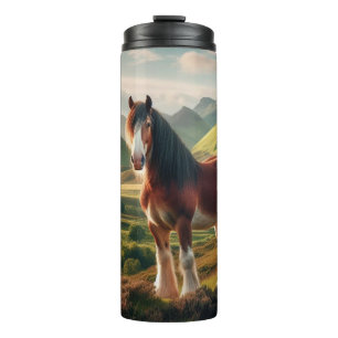 Scotland highlands Clydesdale horse Thermal Tumbler