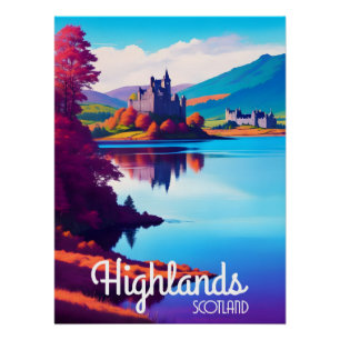 Scotland Highlands Travel Poster