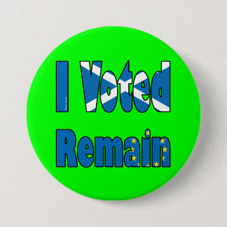 Scotland "I Voted remain" EU referendum 7.5 Cm Round Badge