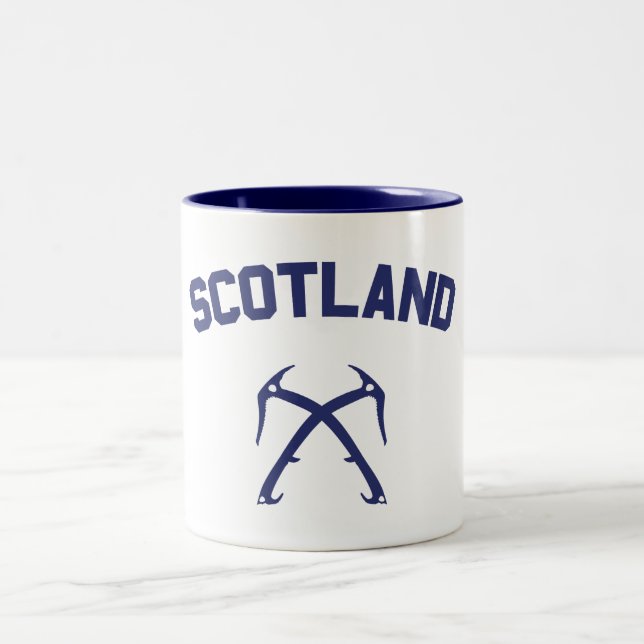 Scotland Ice Climbing Two-Tone Coffee Mug (Center)