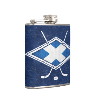 Scotland Ice Hockey Flag Logo Hip Flask