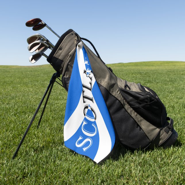 Scotland inverted on Scottish Flag gtcn Golf Towel (Green)