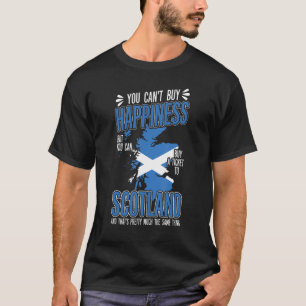 Scotland Is Happiness Phrase Scottish Flag Scotla T-Shirt