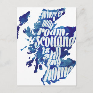Scotland is my home postcard