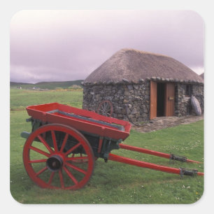 Scotland, Isle of Skye, Kilmuir. Rural landscape Square Sticker