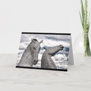 scotland kelpies greeting card