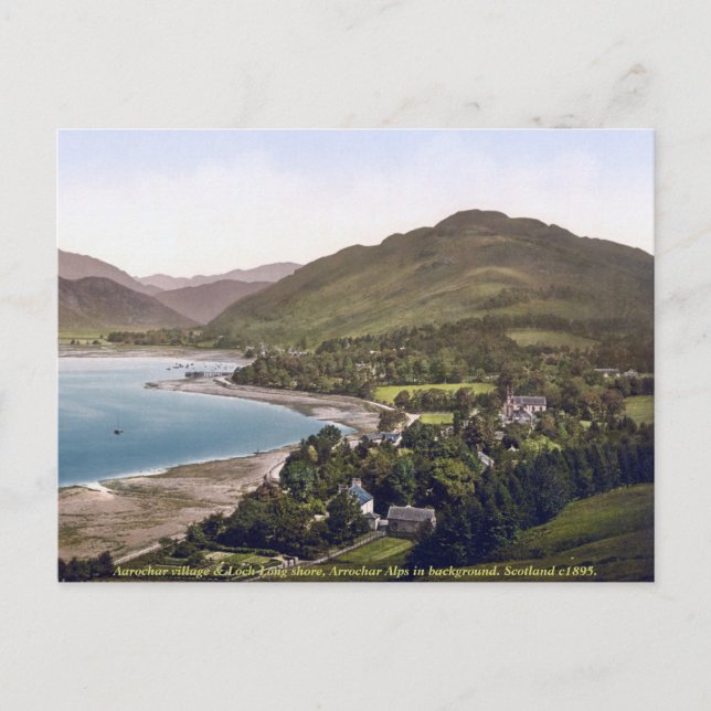 Scotland landscape c1895, Aarochar, Loch Long Postcard (Front)