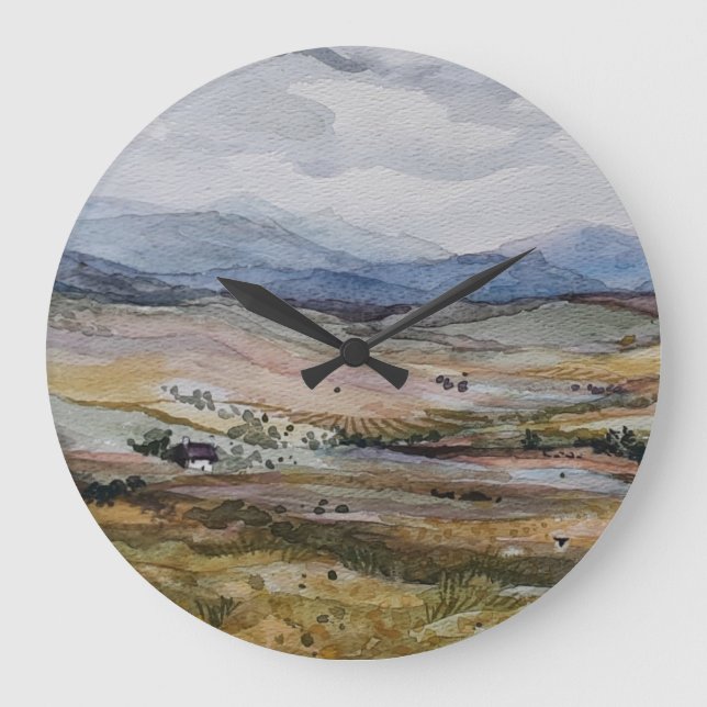 Scotland landscape  large clock (Front)