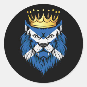 Scotland Lion King Flag Classic Round Sticker