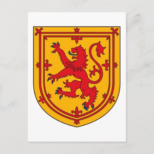 Scotland Lion Rampant Shield Postcard (Front)