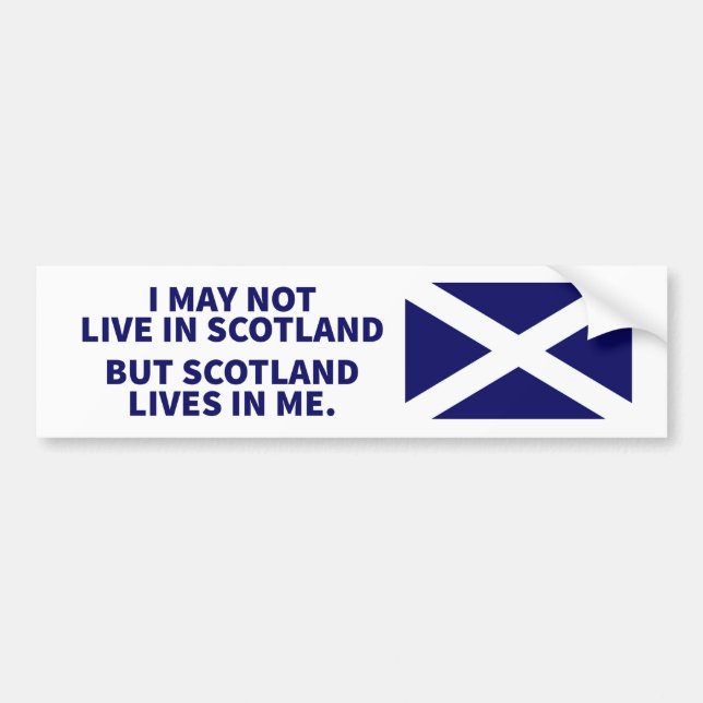 Scotland Lives In Me Bumper Sticker (Front)