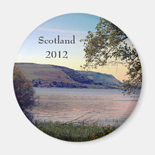 Scotland Loch with Tree Scene Magnet