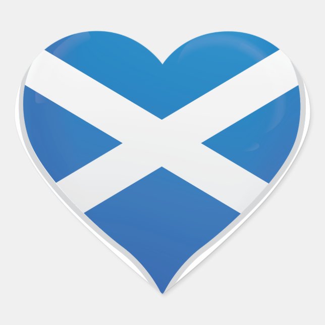 Scotland love flag pride heart sticker (Front)