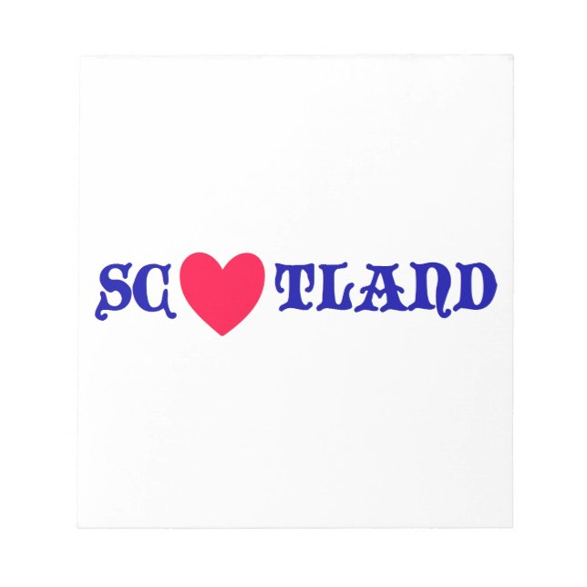 Scotland love notepad (Front)